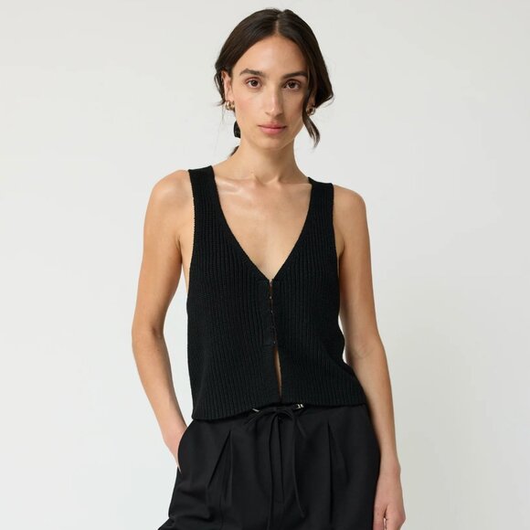 Almina Concept Knit V Neck Vest - Picture 1 of 5